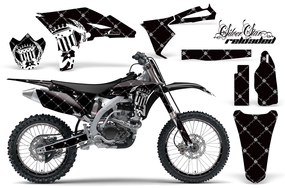 Yamaha YZ250F 2010 Graphics Kit RELOADED-WHITE BLACKBG-NP